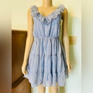 Pink Lily Blue Mini Dress